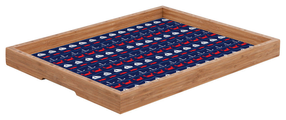 Robert Farkas Summer Pattern Rectangular Tray