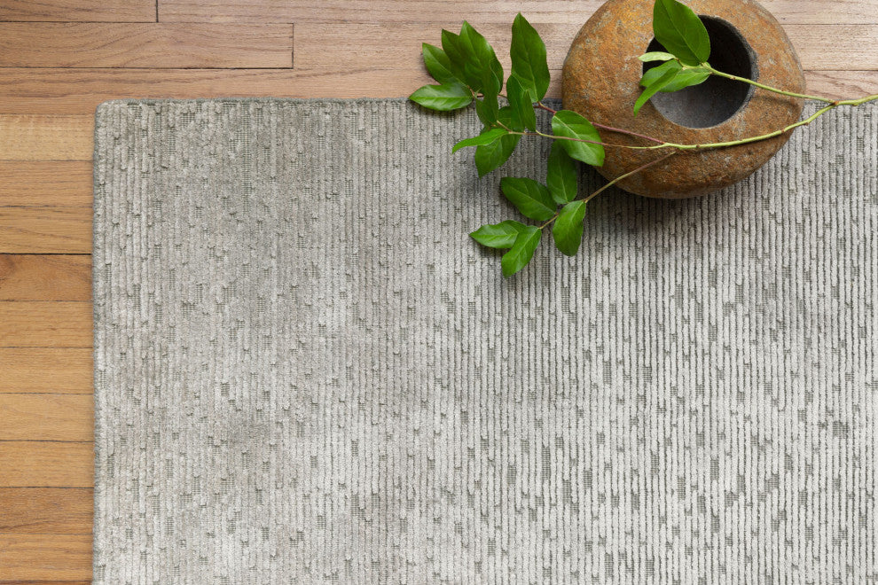 Beige Neutral Feel-Good Texture Ollie Area Rug, Gray, 7'9"x9'9"