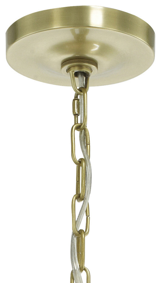Crystorama Clover 8-Light Chandelier, Aged Brass
