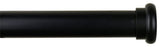 5/8" Button Adjustable Curtain Rod, 48"-84", Black