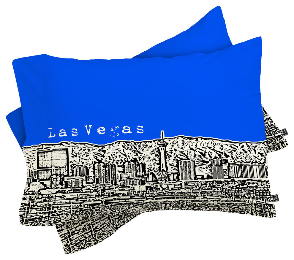 Deny Designs Bird Ave Las Vegas Royal Pillow Shams, Queen