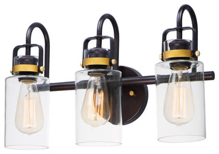 Maxim 30172CL Magnolia 3 Light 18"W Bathroom Vanity Light - Bronze / Gold