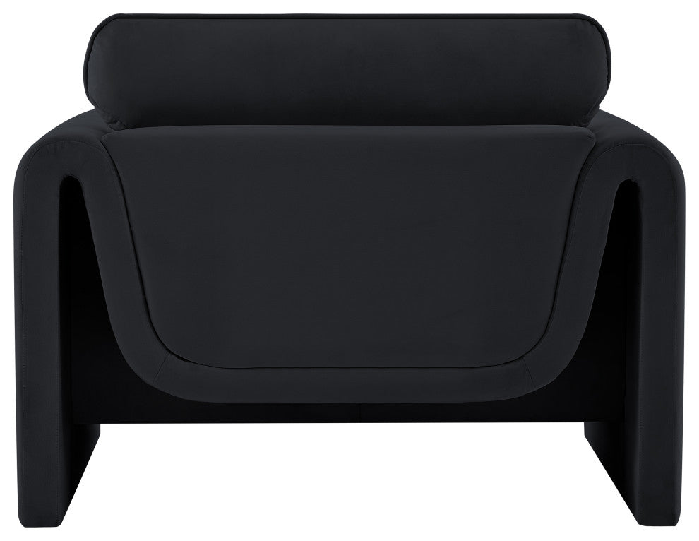 Sloan Black Velvet Fabric Chair
