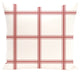Windowpane Plaid Geometric Print Outdoor Pillow, Burnt, 20"x20"