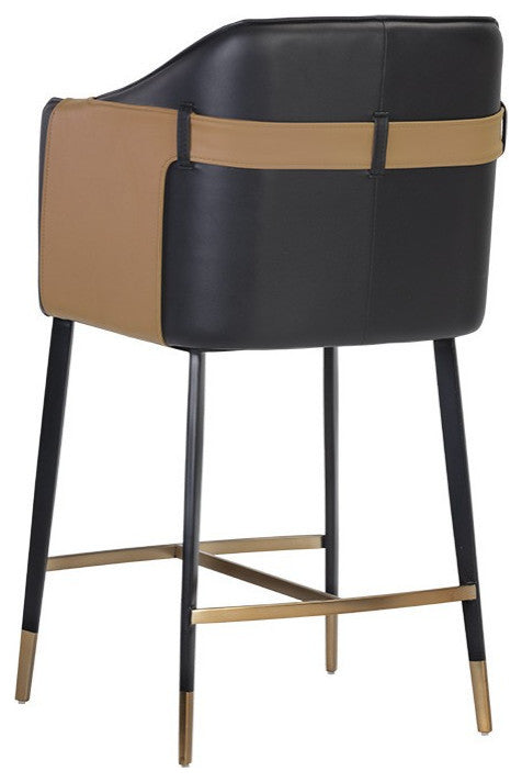 Carter Counter Stool, Napa Black/Napa Cognac
