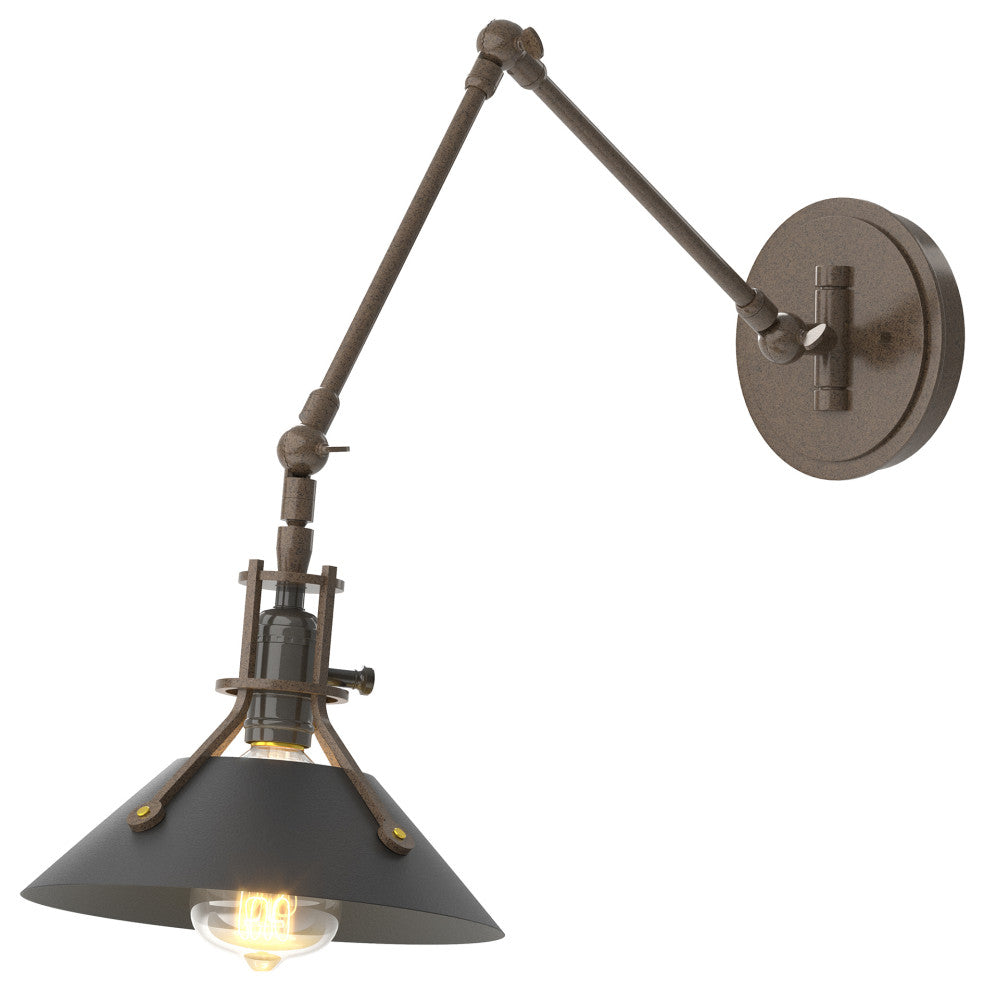Henry Sconce, Bronze Finish, Black Accents