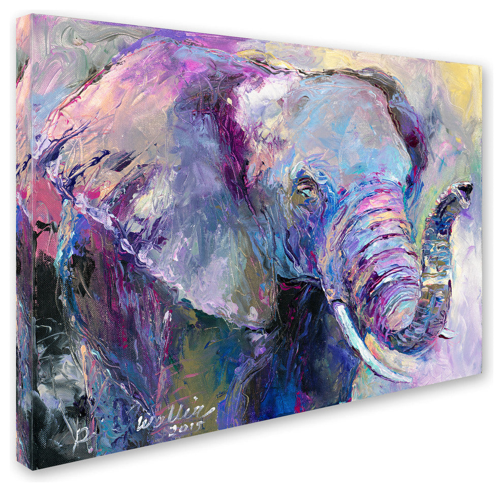 Richard Wallich 'Blue Elephant' Canvas Art, 24 x 18