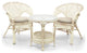 Pelangi Rattan Wicker 3-Piece Set, White