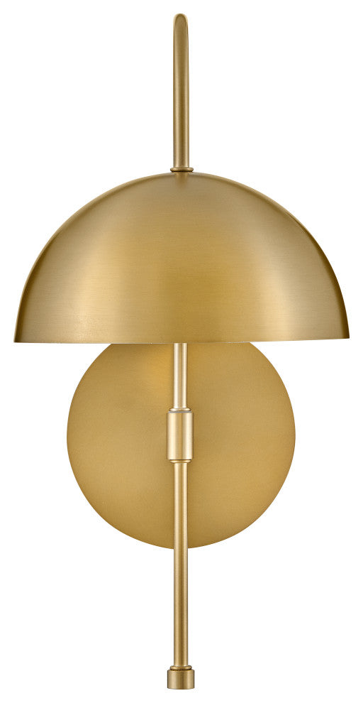 Lark Lou 17" Single Wall Sconce, Lacquered Brass