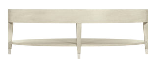 Bernhardt East Hampton Oval Cocktail Table, Cerused Linen