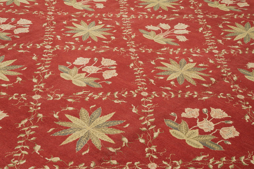 Rug N Carpet - Handwoven Oriental 11' 11" x 14' 4" Oversize Oushak Area Rug