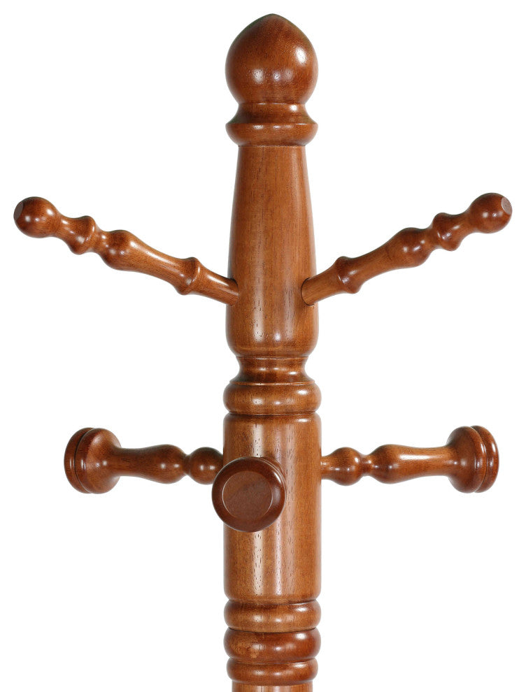 Rachel Wooden Swivel Coat Rack, Oak