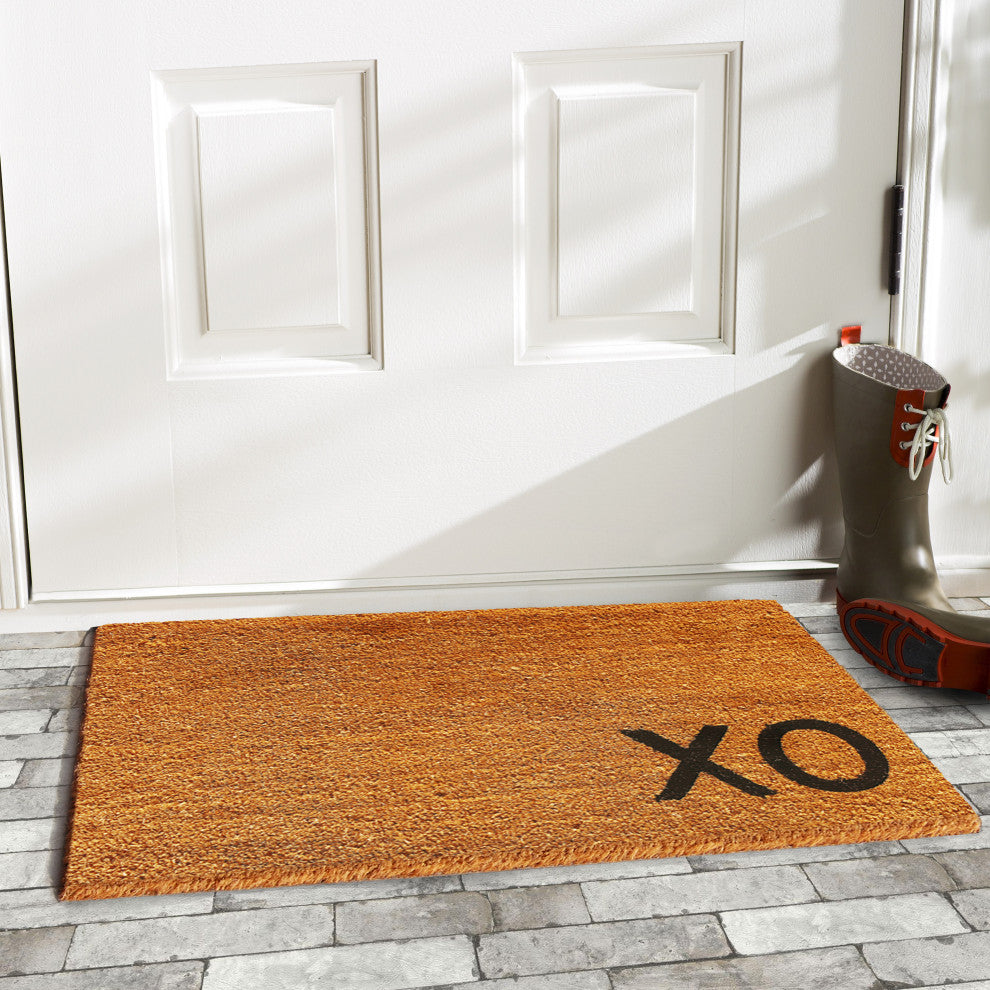 Natural XO Doormat, 24"x36"
