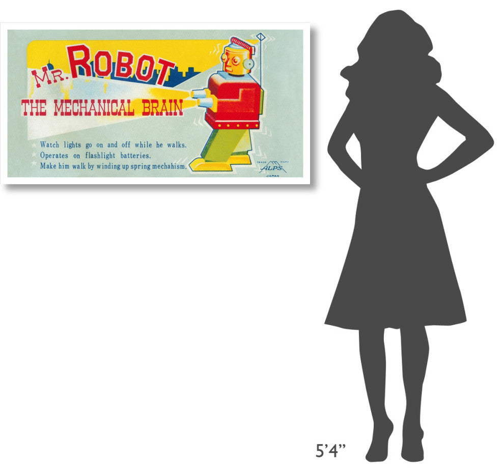 "Mr. Robot: The Mechanical Brain" Digital Paper Print by Retrobot, 46"x24"