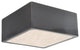 Short Square LED Outdoor Flush-Mount, Gloss Grey