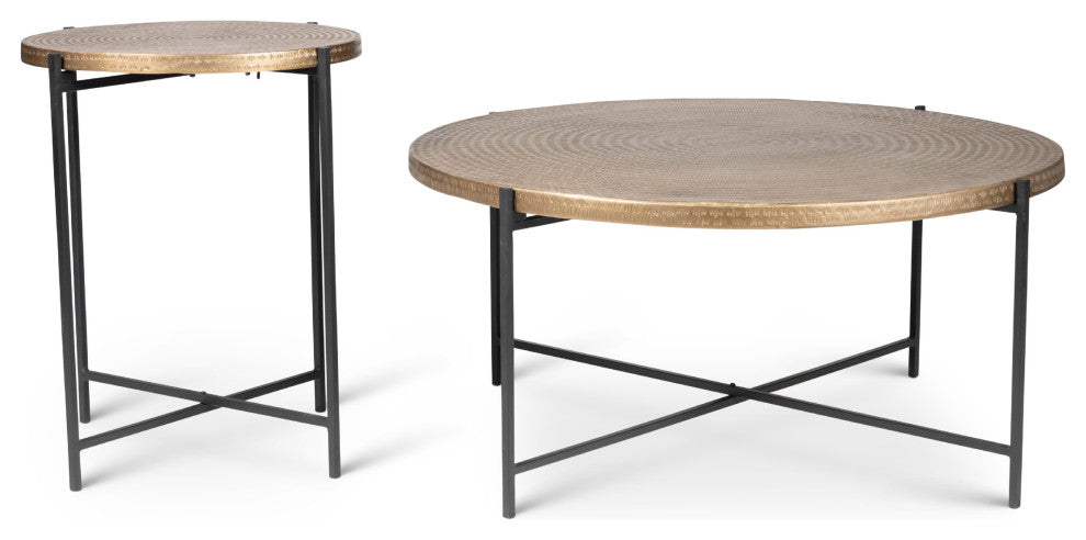 Elements Navi Coffee Table Antique Brass