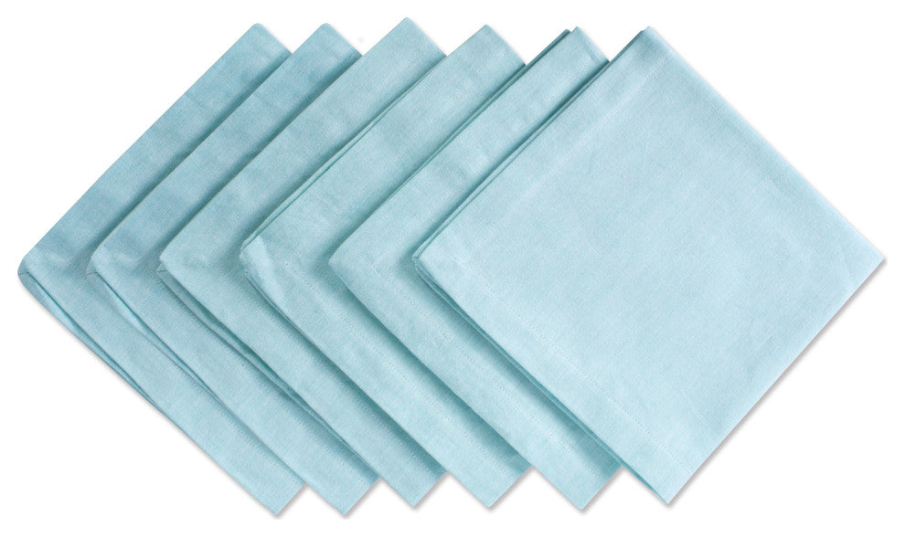 DII Aqua Solid Chambray Napkin (Set of 6)