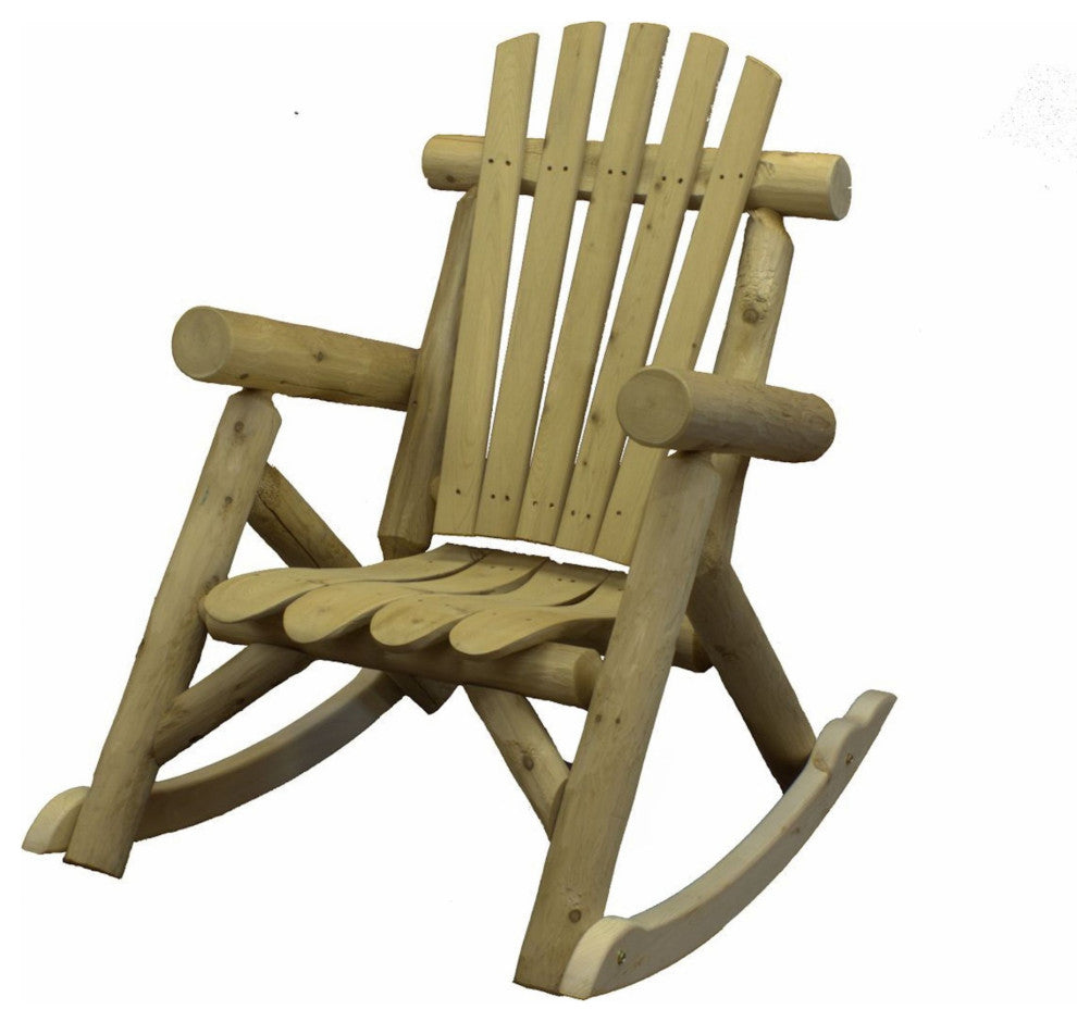 31" X 42" X 41"  Natural Wood Rocking Chair