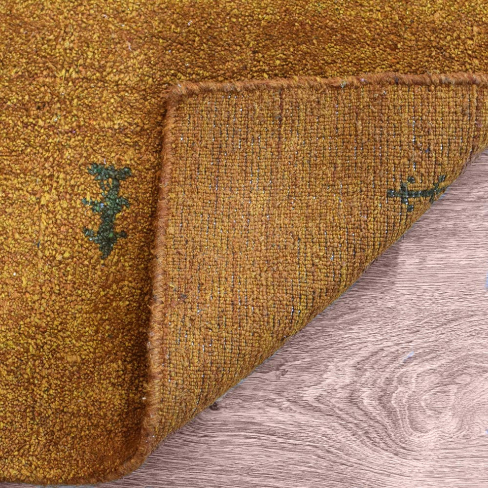 HAND KNOTTED LOOM SILK ECO-FRIENDLY RUGS-2'8''x12',Runner,Orange,Contemporary