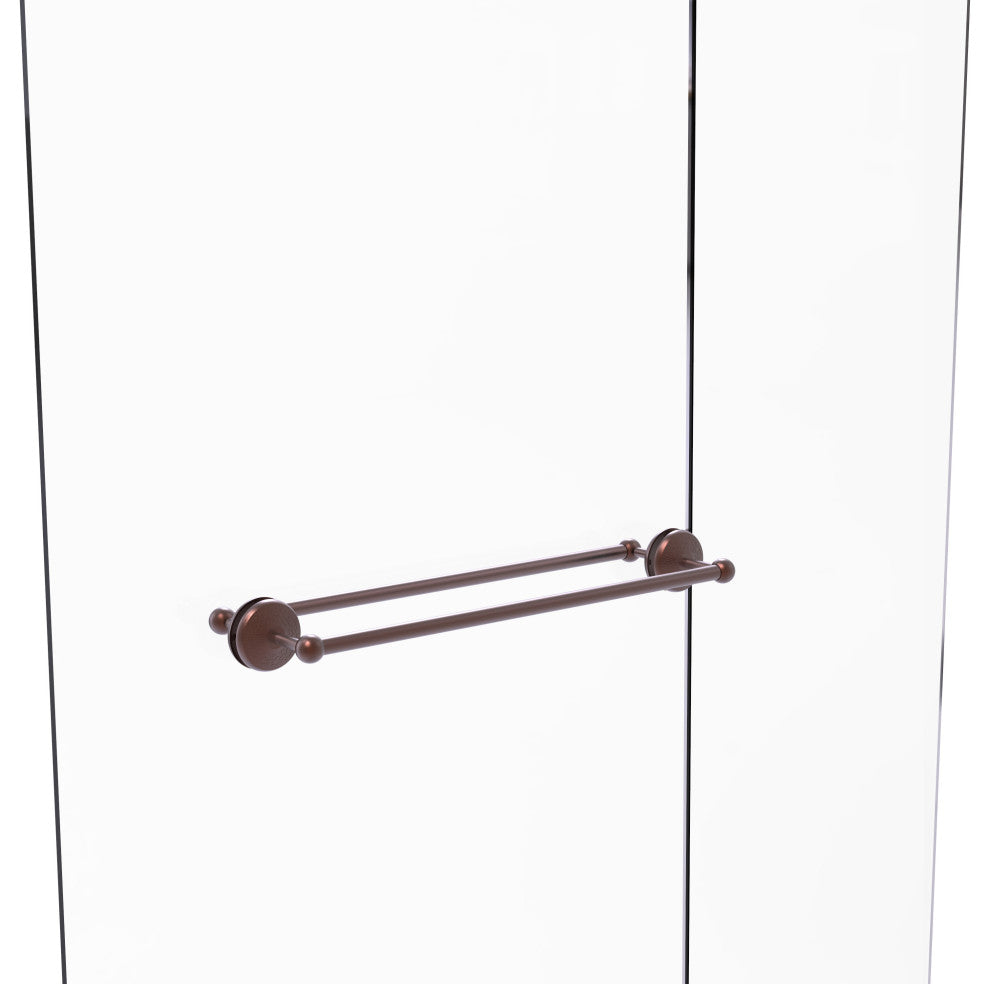 Monte Carlo 24" Back to Back Shower Door Towel Bar, Antique Copper