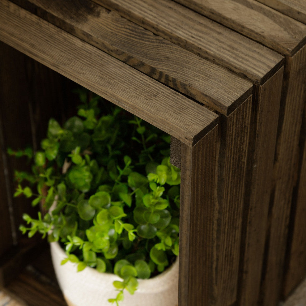 Chicory Large Solid Wood Crate Shelf