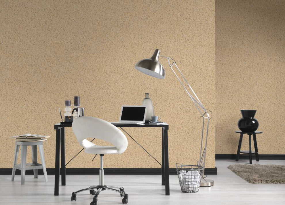 Plain Textured Wallpaper, Scattered Spots, Beige Cream Yellow Vanilla, 1 Roll