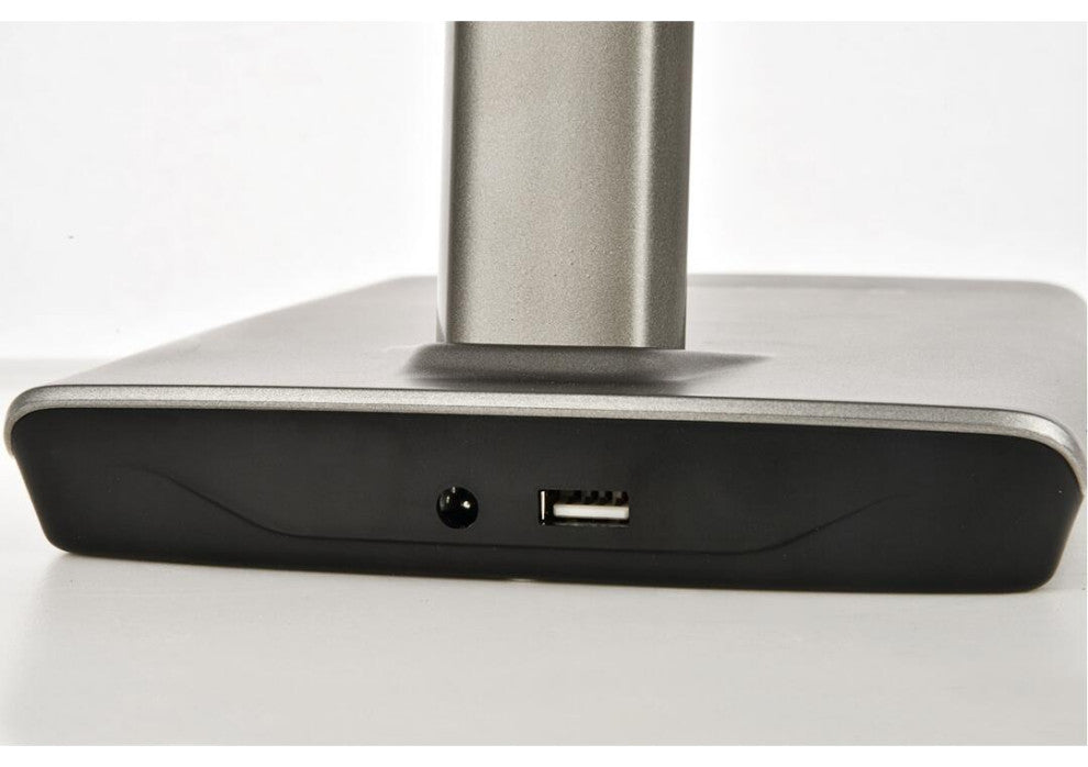 Illumen Collection 1-Light Metallic Grey Finish Led Desk Lamp