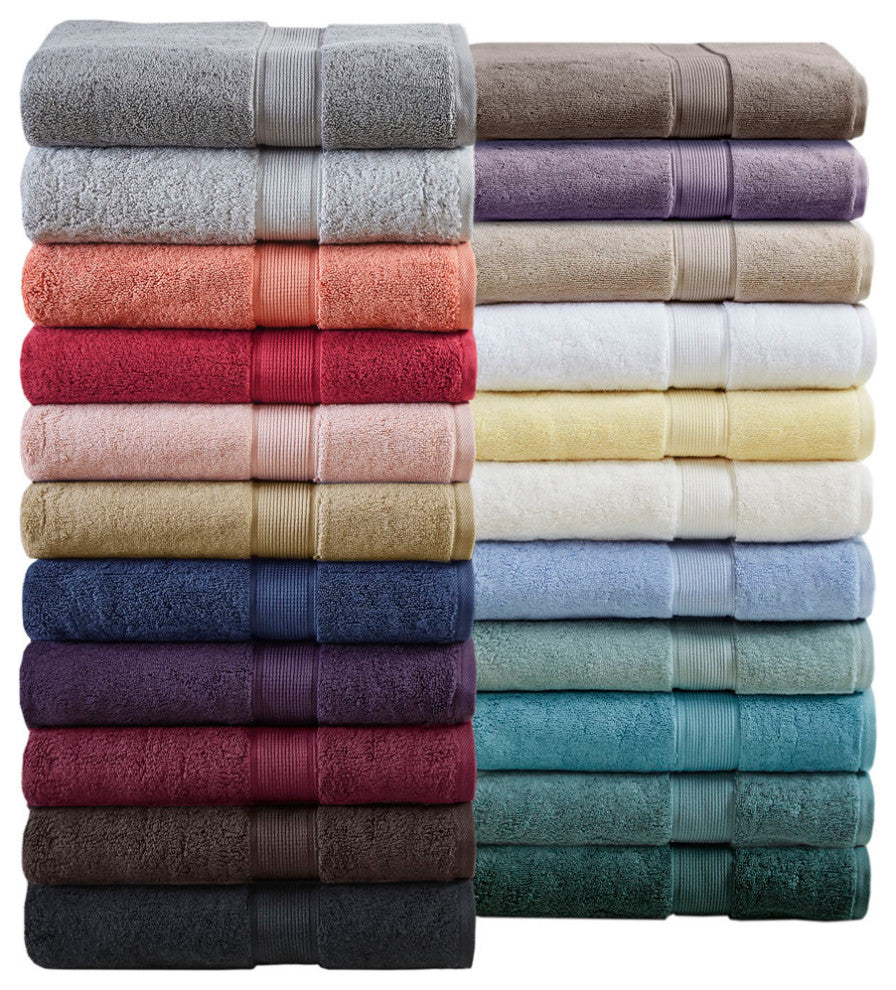 Madison Park Signature 800GSM Antibacterial 8-Piece Bathroom Towel Set, D Purple