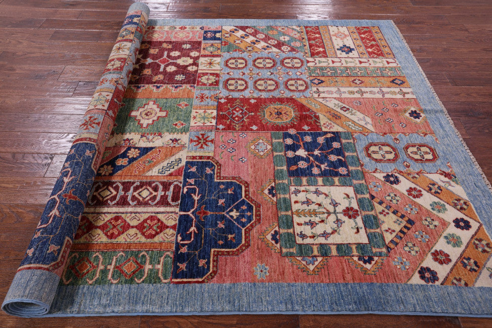 6' 0" X 8' 8" Hand-Knotted Super Kazak Wool Rug Q11087