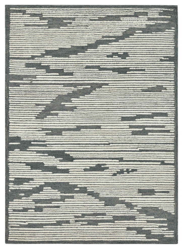 Chicago Turlen Area Rug, Dark Gray, 2' x 3', Geometric