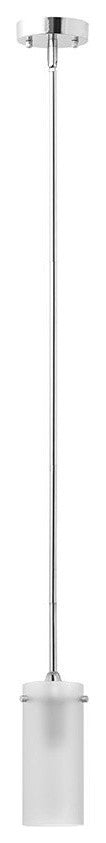 Effimero 1-Light Stem Hung Pendant Lamp, Frosted, Small, Polished Chrome