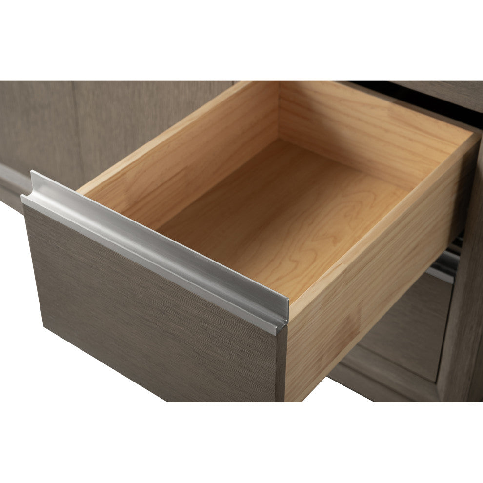 Vanity Art Bathroom Vanity With Sink, Driftwood Gray, 42" Single