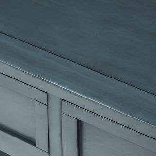 Console Table with Two Drawers and Bottom Shelf, Navy