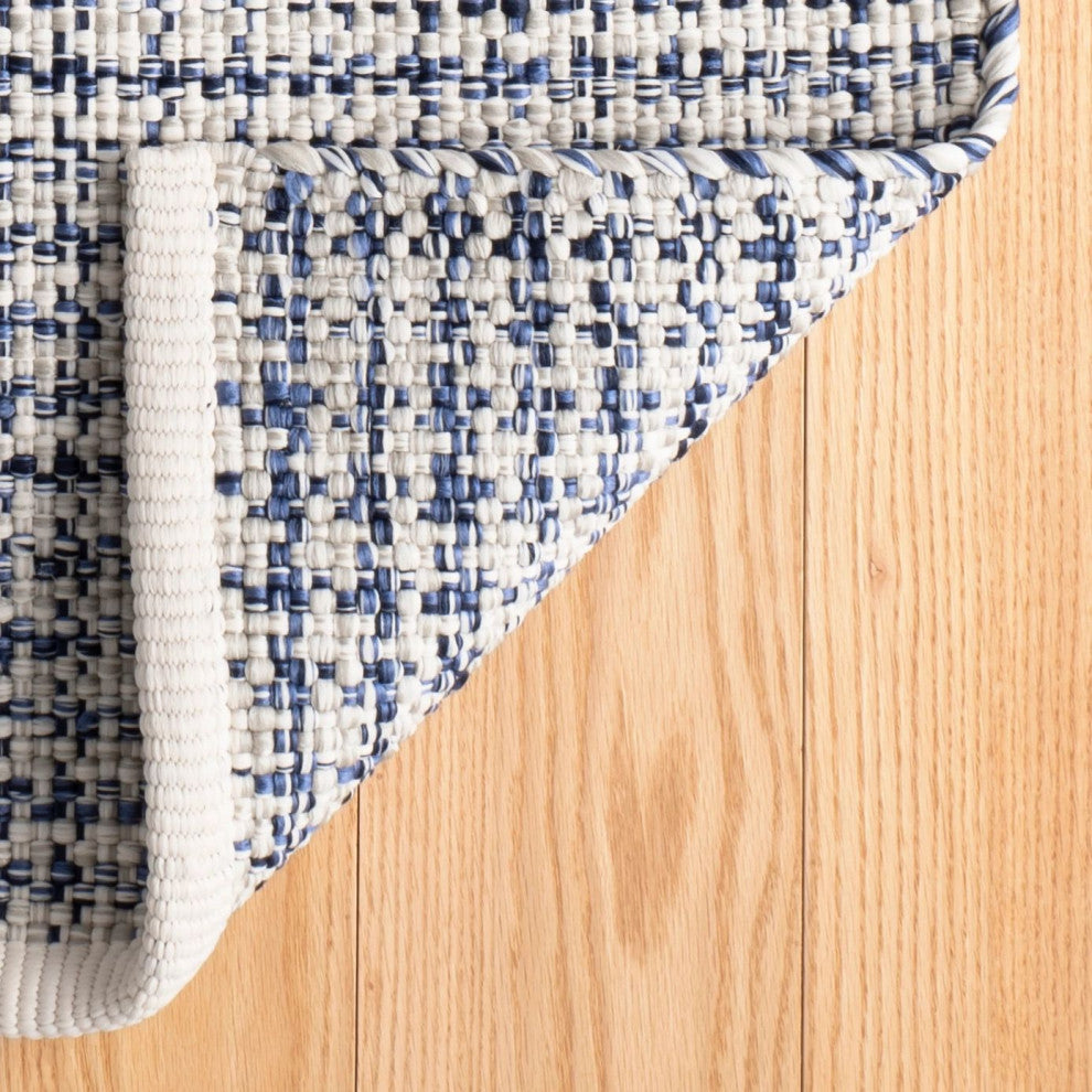 Dash & Albert Journey Blue Handwoven Indoor/Outdoor Rug, Blue, 5' x 8'