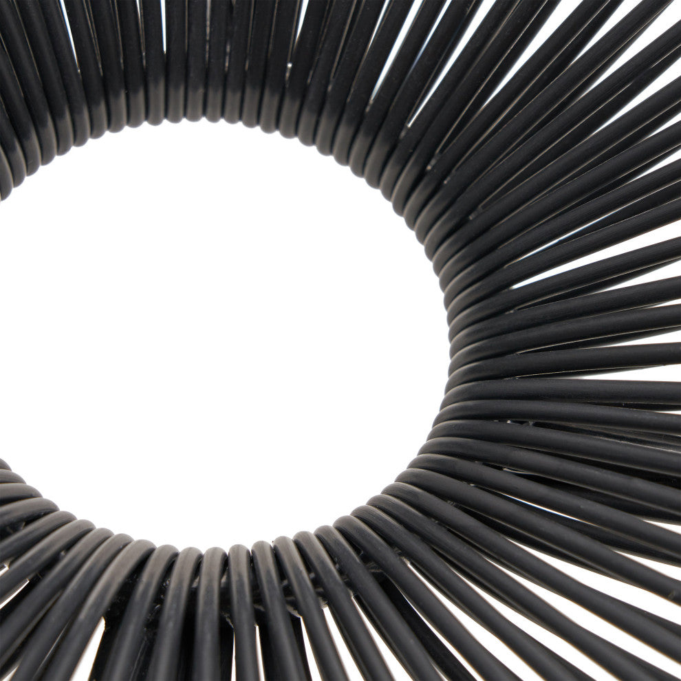 Major Outdoor Hammock Weave Chair with Steel Frame, Set of 2, Black