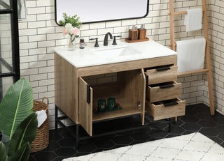 Home Living 22" Modern Natural Oak-Light Bathroom Vanity