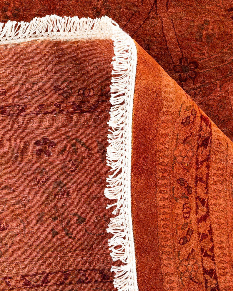 Fine Vibrance, One-of-a-Kind Hand-Knotted Area Rug Pink, 8'1"x8'1"