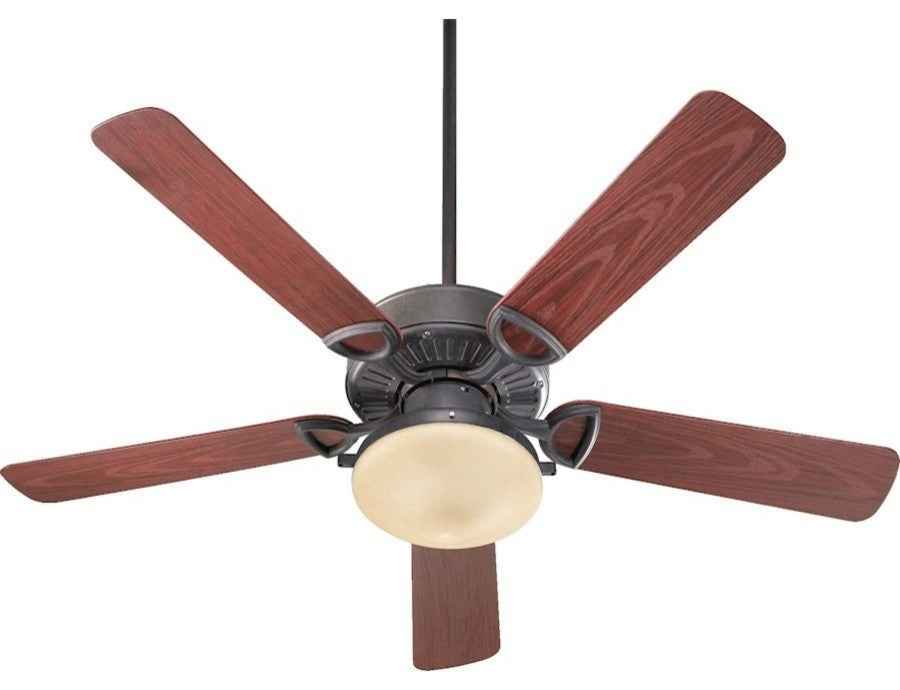 Quorum Estate Patio 2-Light Ceiling Fan, Toasted Sienna