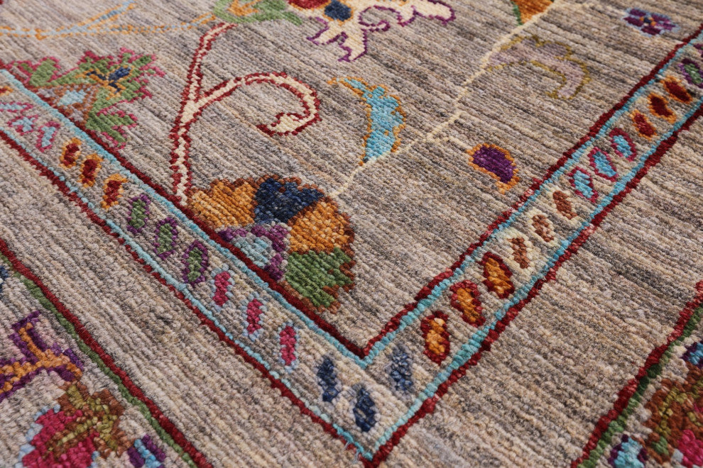 Persian Tabriz Hand Knotted Wool Runner Rug 2' 7" X 9' 10" - Q12168