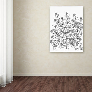 KCDoodleArt 'Simple Flower Doodle 2' Canvas Art, 14"x19"