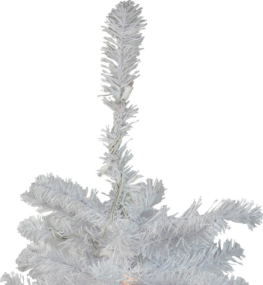 3' Pre-Lit LED Snow White Medium Artificial Christmas Tree Clear Lights