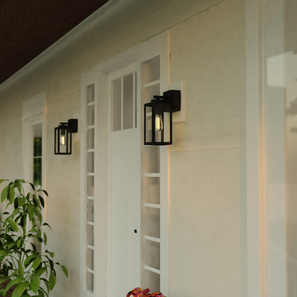 Vaxcel Lighting T0786 Lombard 12" Tall Outdoor Wall Sconce - Textured Black