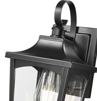 1 Light 6 in. Powder Coated Black Outdoor