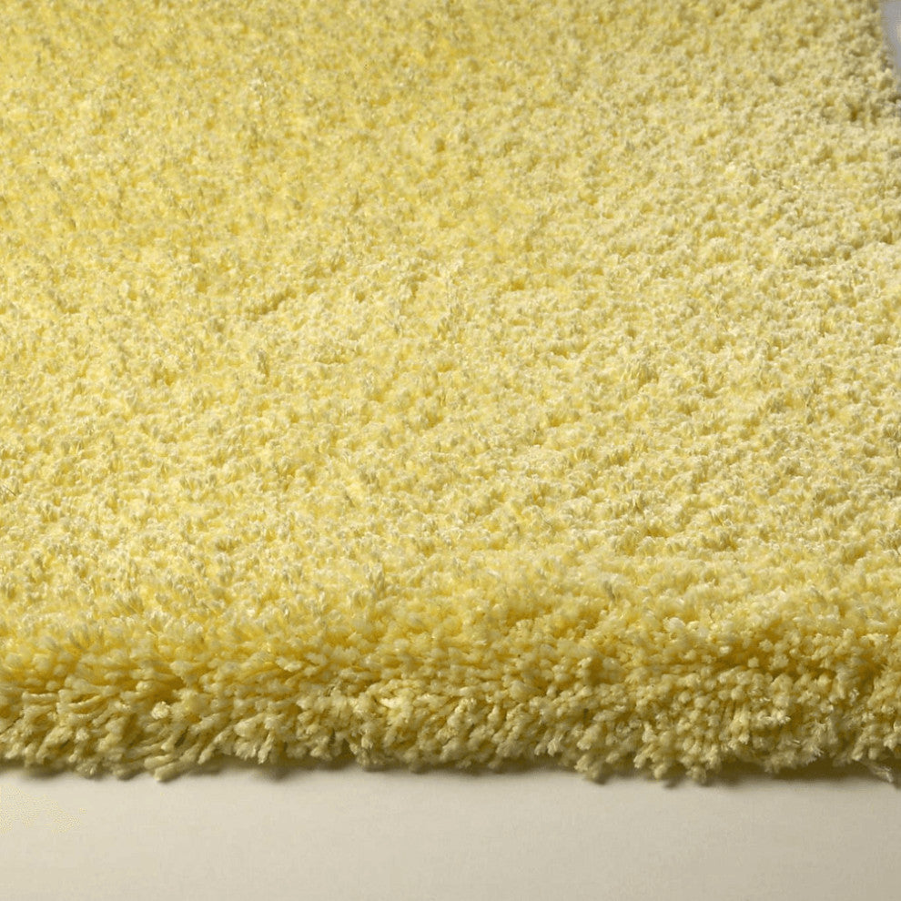 5'X7' Canary Yellow Indoor Shag Rug