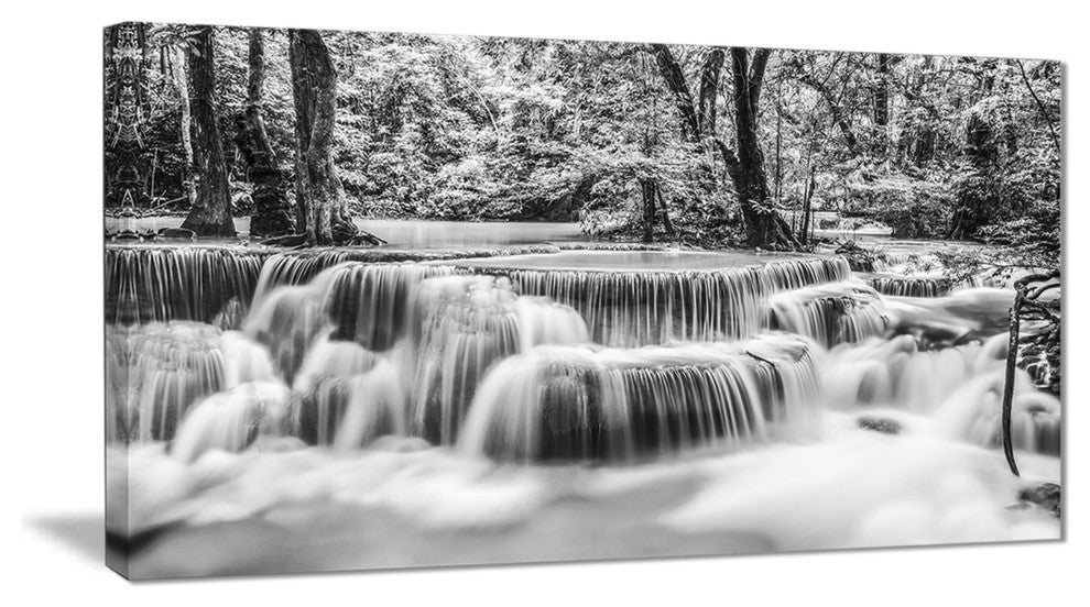 "White Erawan Waterfall" Landscape Canvas Photo Print, 40"x20"
