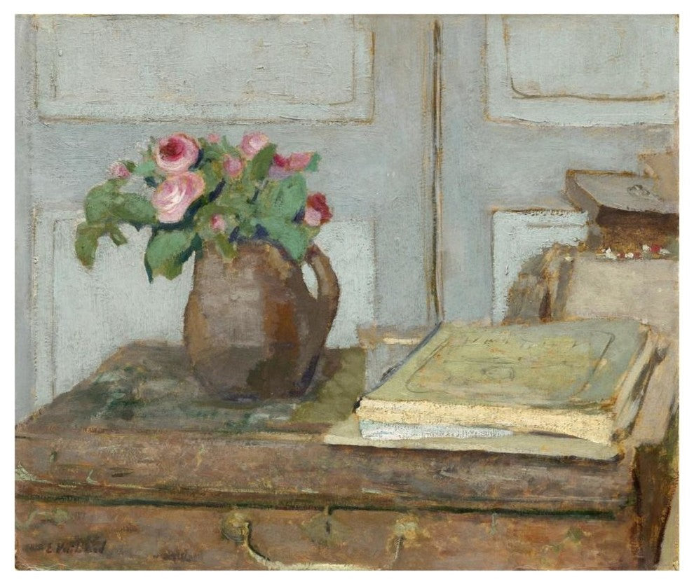 "The Artist's Paint Box and Moss Roses, 1898" Print by Edouard Vuillard, 46"x39"