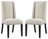 Baron Dining Chair Fabric Set of 2 - Beige