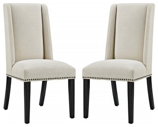 Baron Dining Chair Fabric Set of 2 - Beige