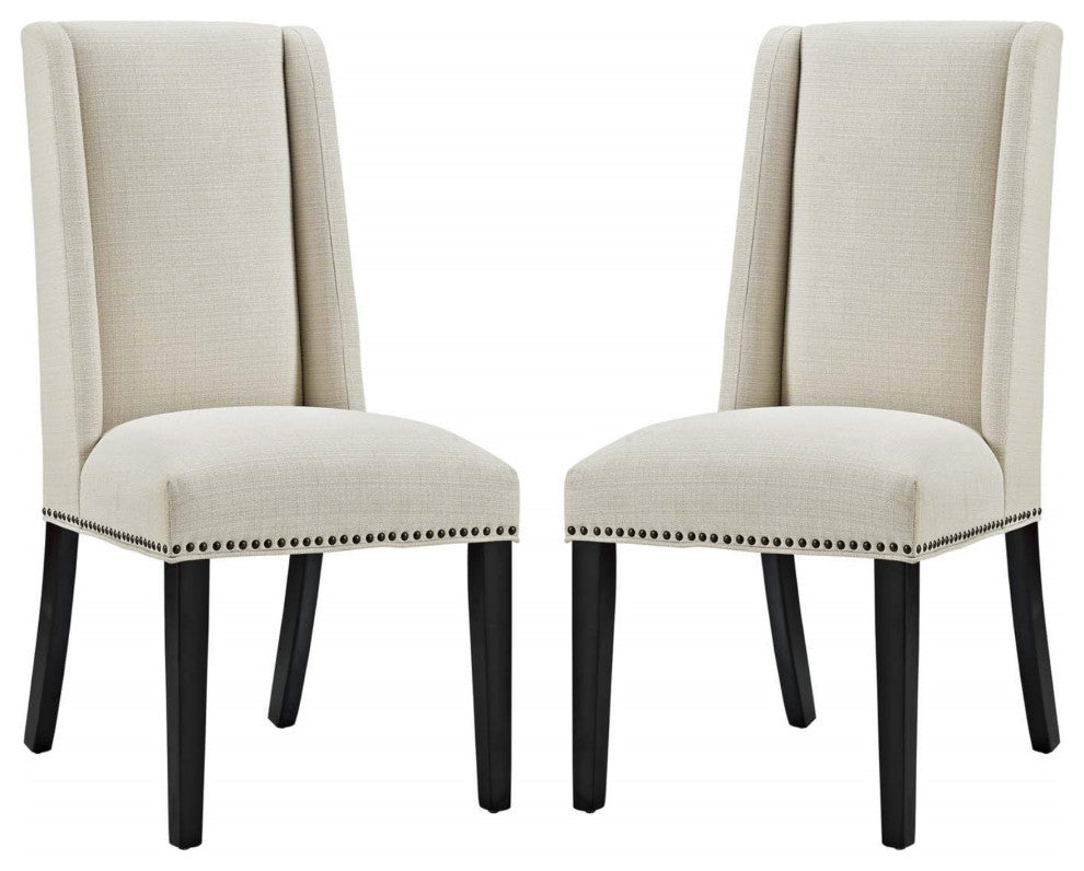 Baron Dining Chair Fabric Set of 2 - Beige