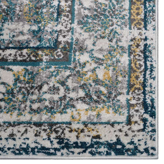 MACHINE MADE HEATSET POLYPROPYLENE AREA RUGS -Silver Color,Oriental Design, [Rectangle] 5'x8'
